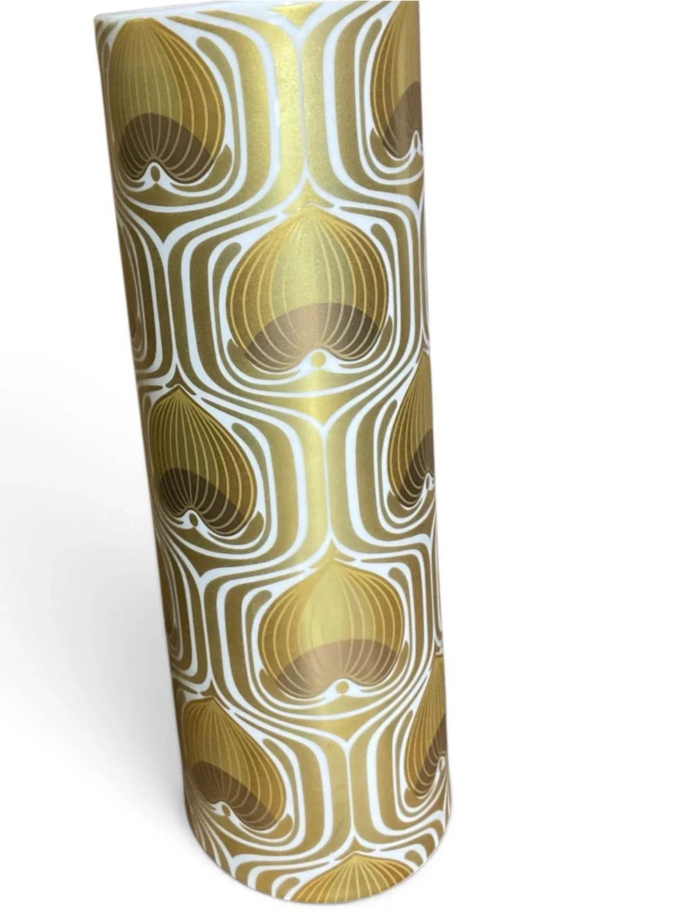 Vintage Rosenthal Studio Linie Bjorn Wiinblad Lotus Gold Porcelain Vase